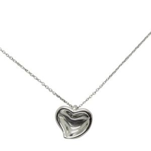 Tiffany & Co. silver carved heart necklace